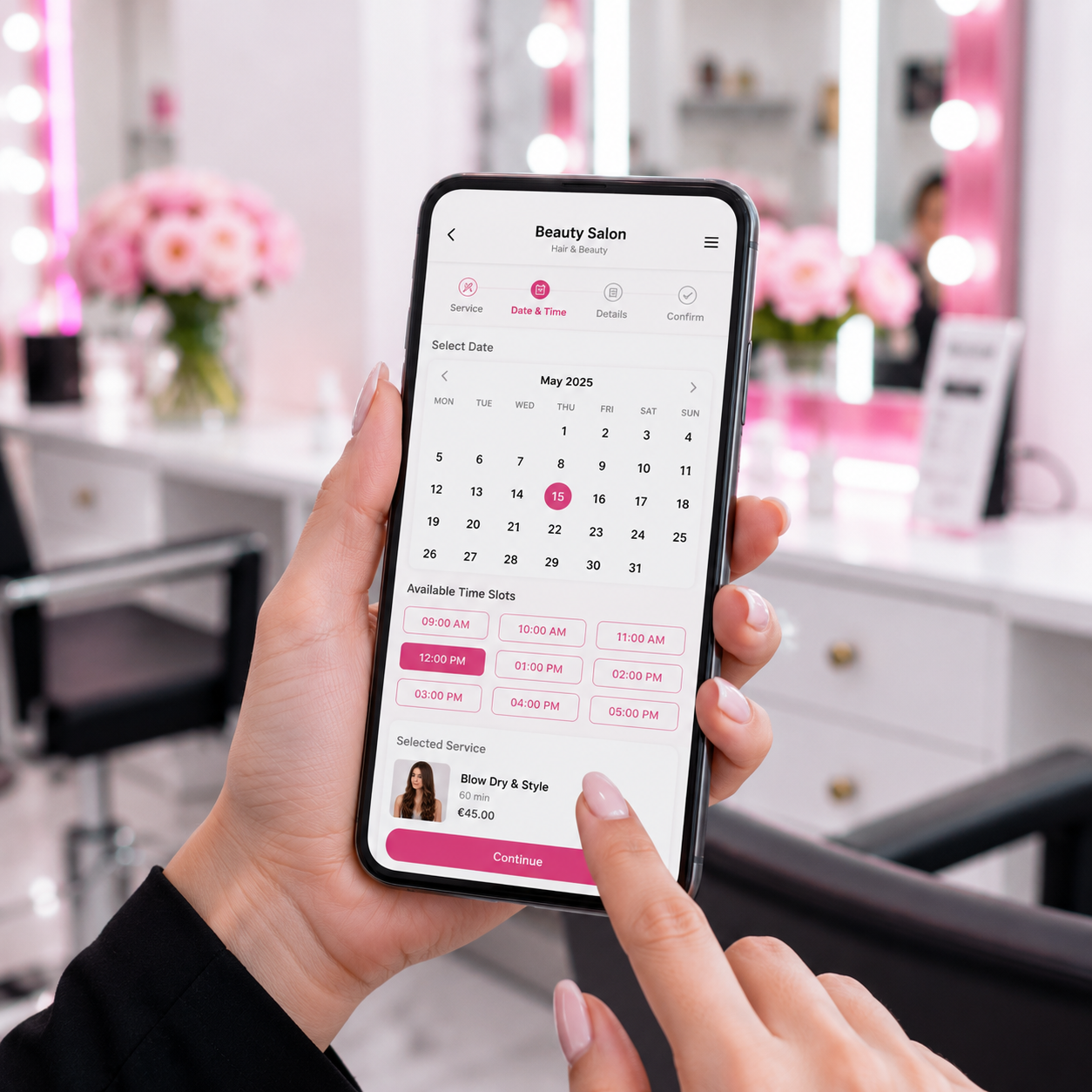 Mobile website για beauty studio